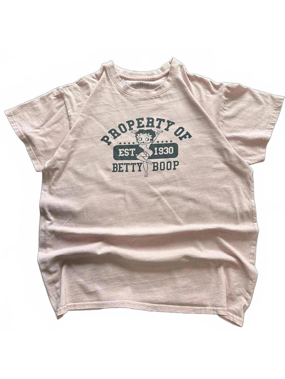 Betty Boop "Property Of" Graphic Tee - Baby Pink - Large